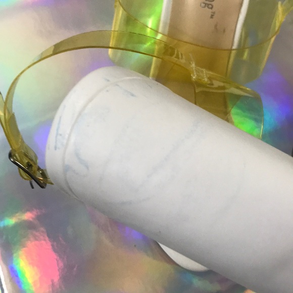 PVC Transparent Strap Chunky High Heels - Picture 6 of 7